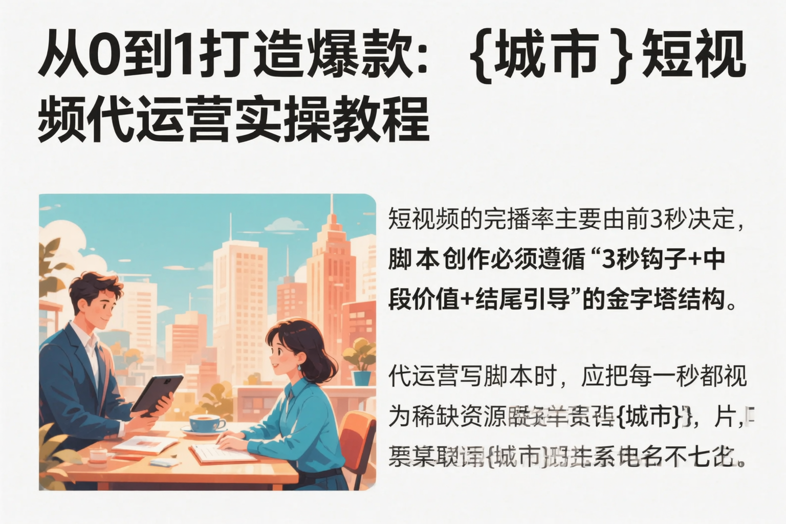 从0到1打造爆款：嘉兴短视频代运营实操教程