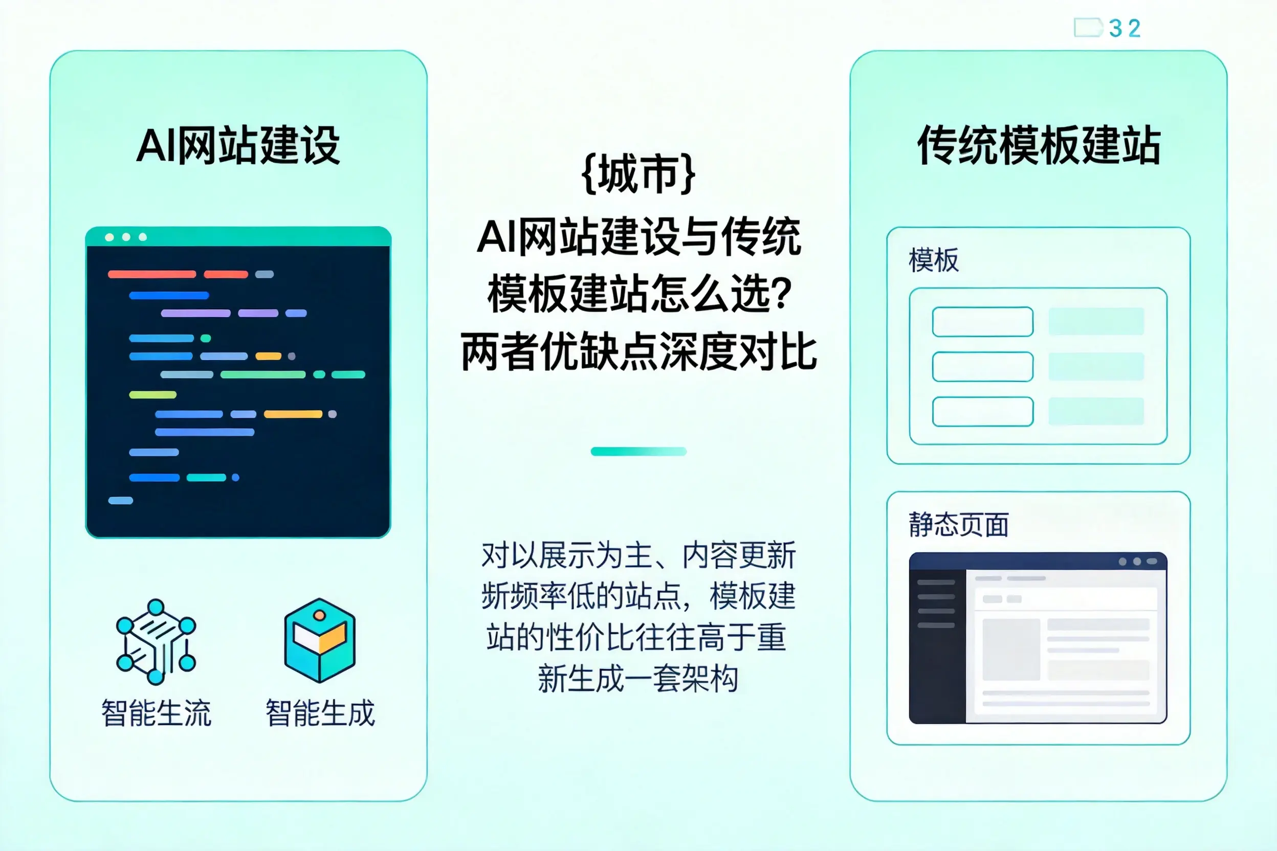 嘉兴AI网站建设与传统模板建站怎么选？两者优缺点深度对比