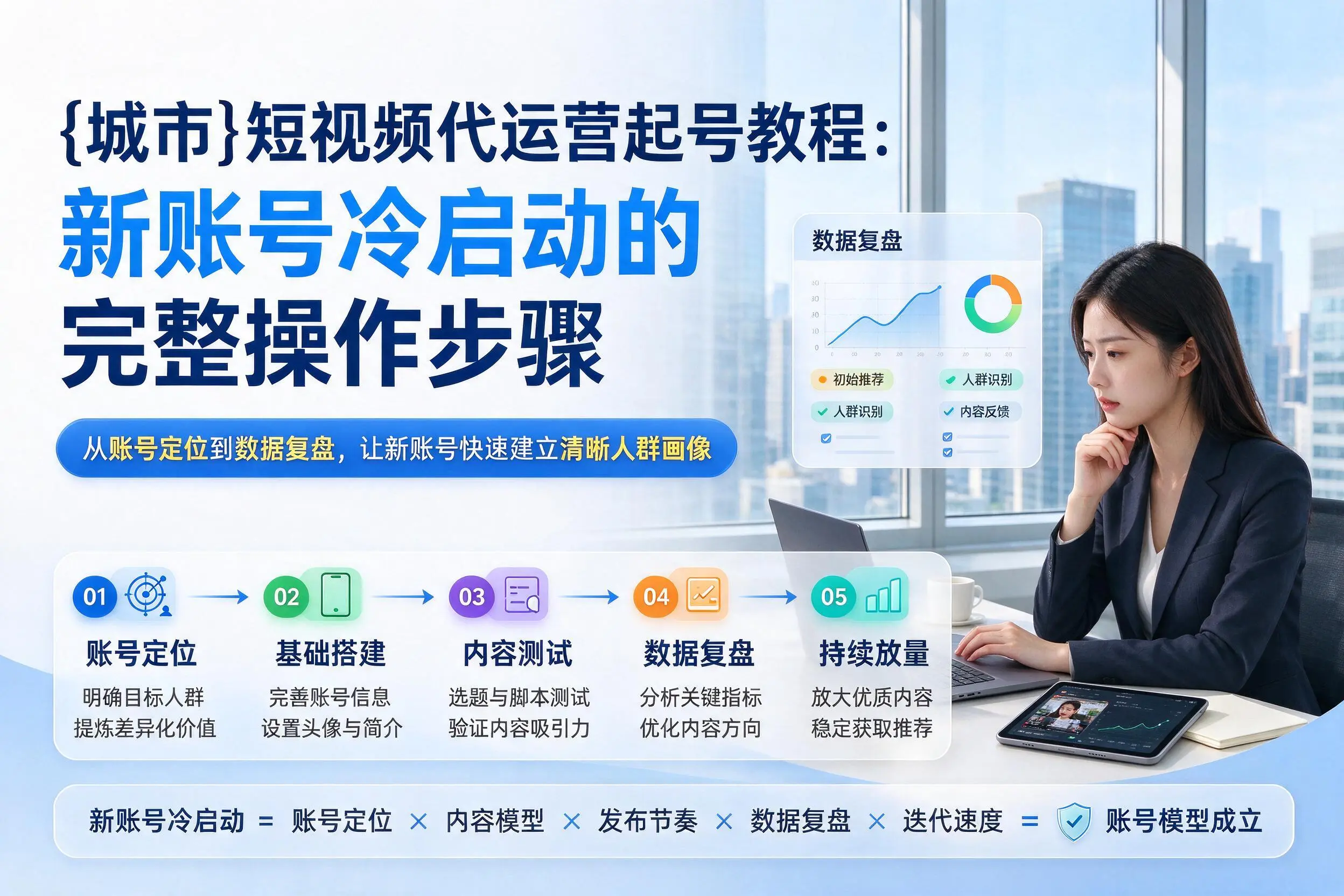 嘉兴短视频代运营起号教程：新账号冷启动的完整操作步骤