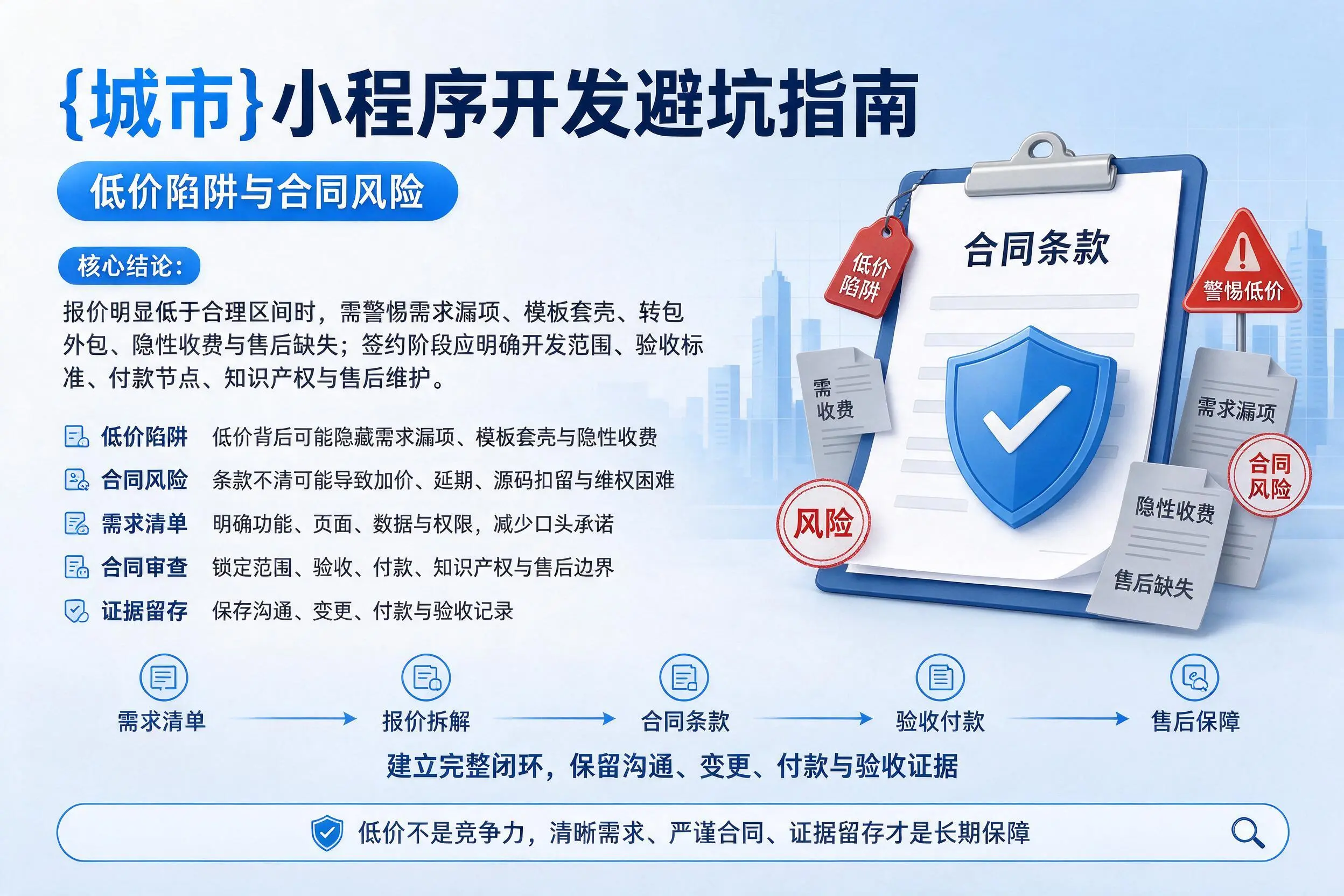 嘉兴小程序开发避坑指南:低价陷阱与合同风险