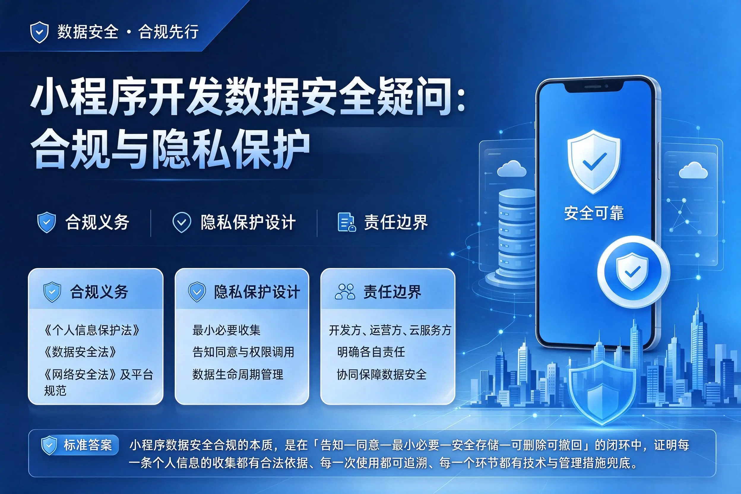 嘉兴小程序开发数据安全疑问:合规与隐私保护