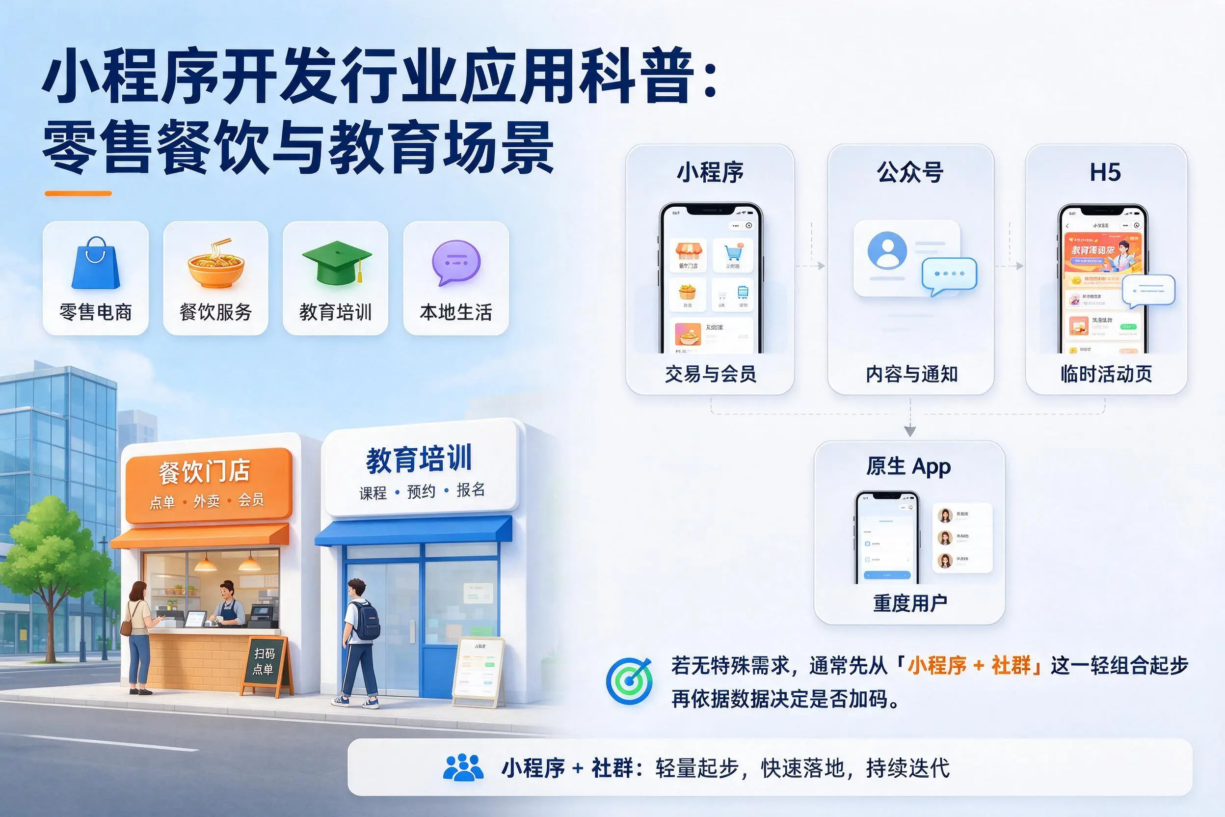 嘉兴小程序开发行业应用科普：零售餐饮与教育场景