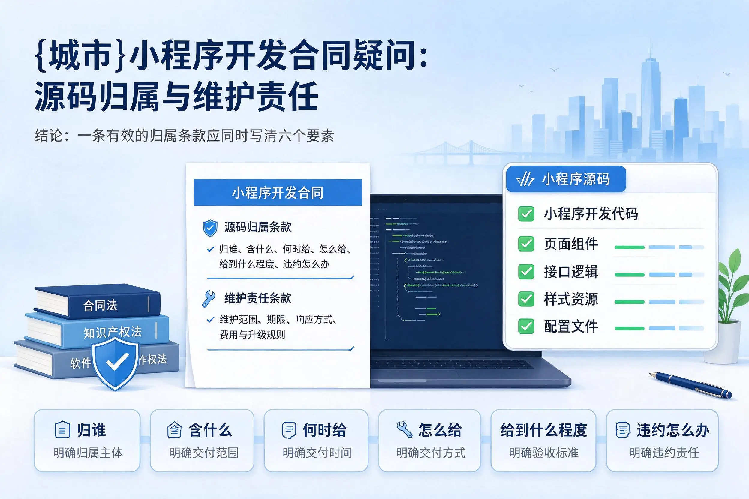 嘉兴小程序开发合同疑问:源码归属与维护责任