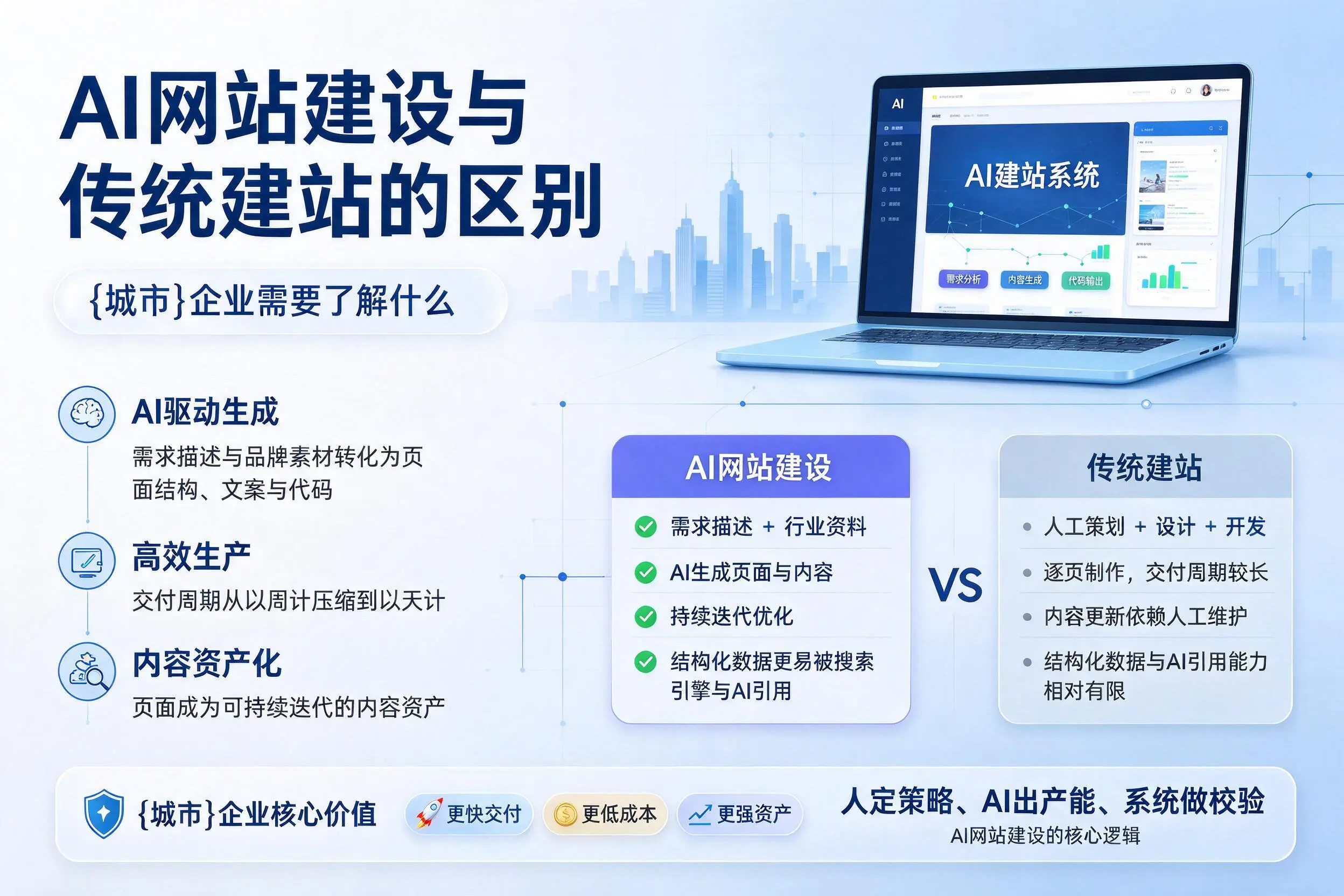 AI网站建设与传统建站的区别，嘉兴企业需要了解什么