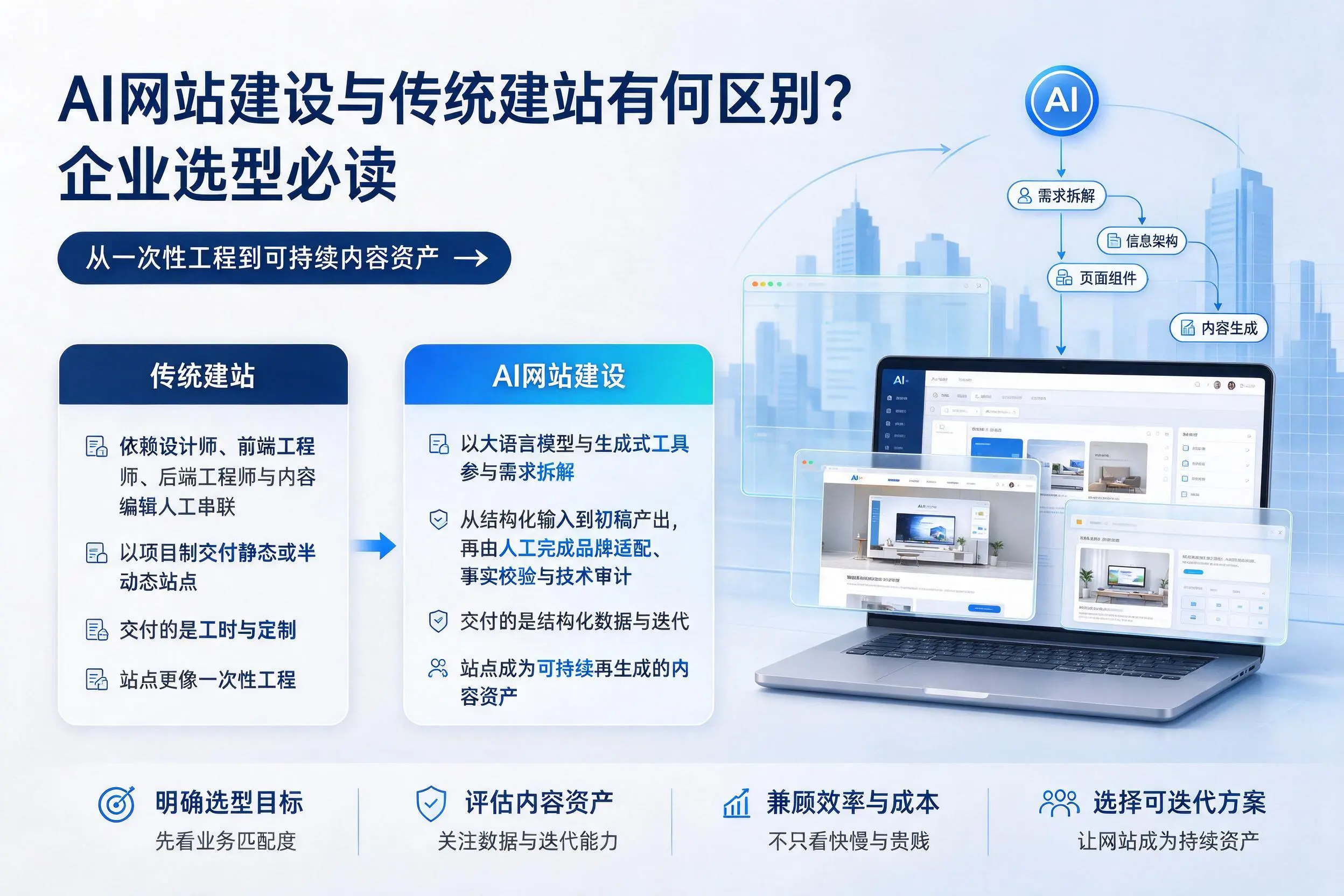 AI网站建设与传统建站有何区别?嘉兴企业选型必读