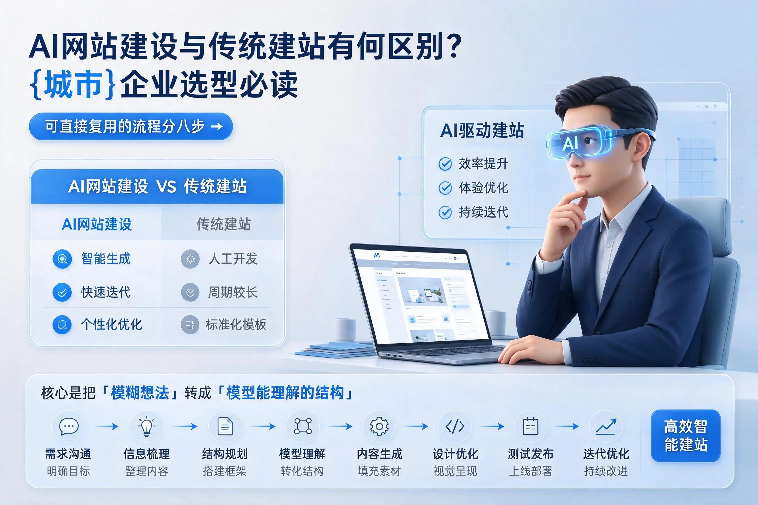 AI网站建设与传统建站有何区别?嘉兴企业选型必读