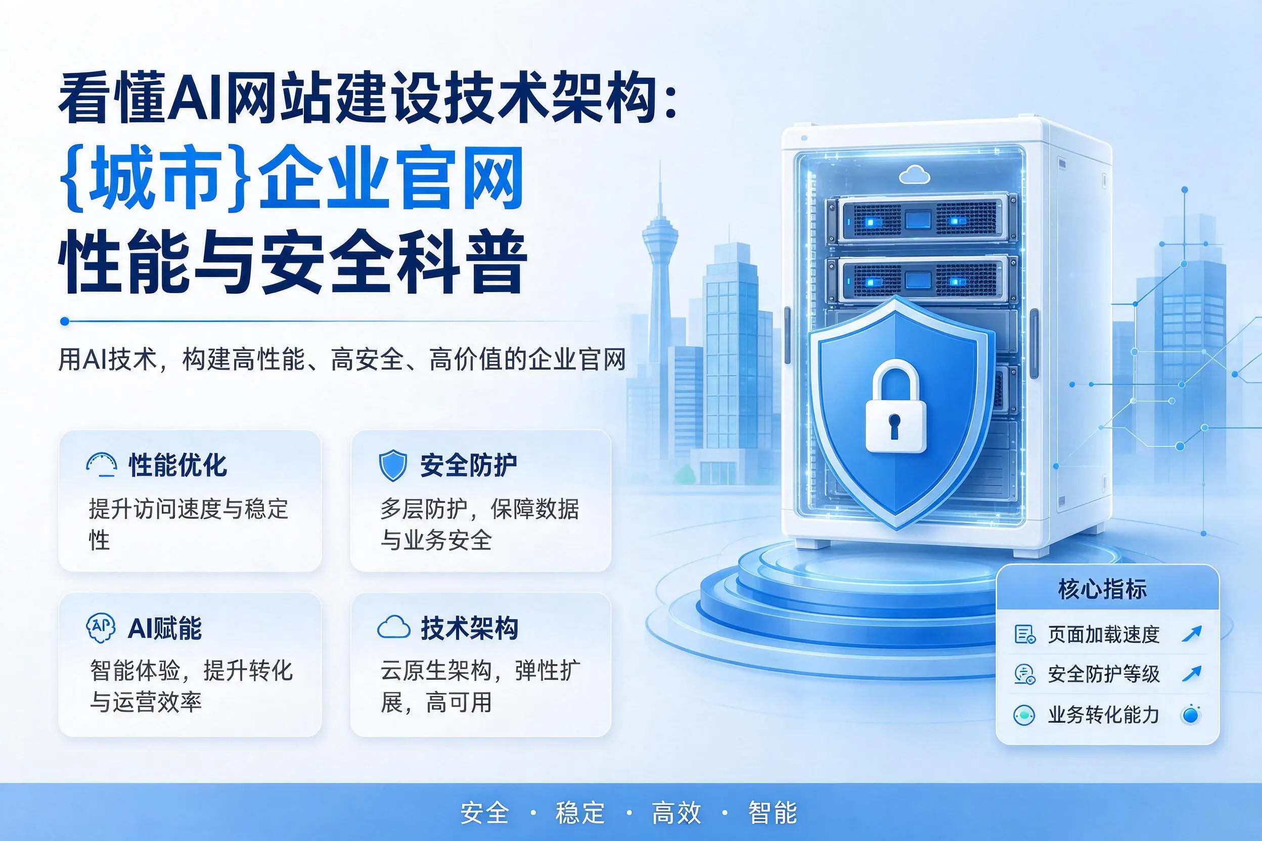 看懂AI网站建设技术架构：嘉兴企业官网性能与安全科普