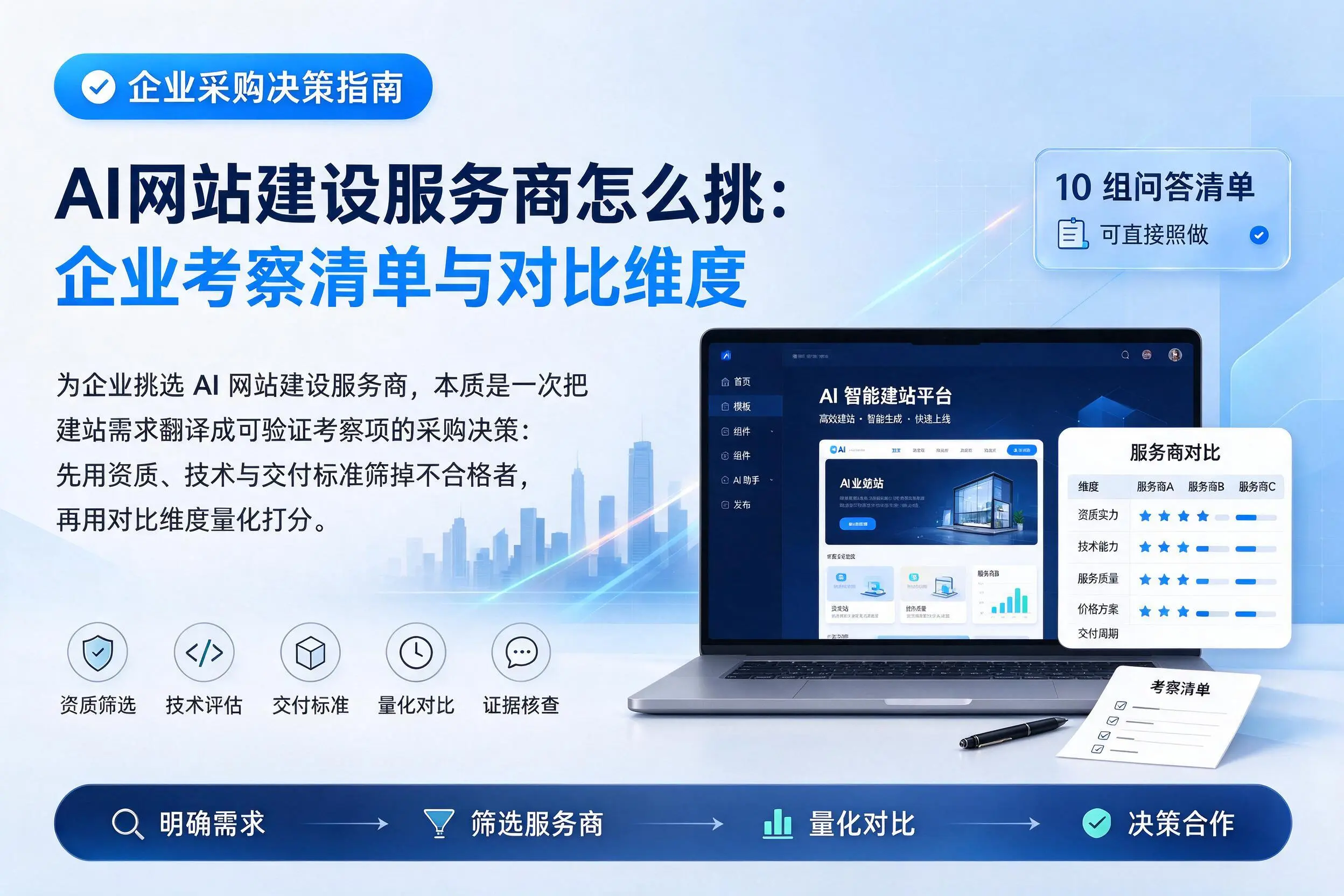 AI网站建设服务商怎么挑：嘉兴企业考察清单与对比维度