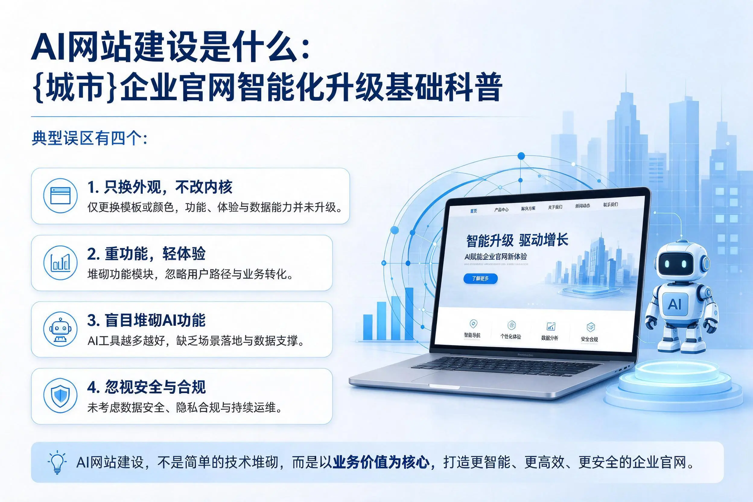 AI网站建设是什么：嘉兴企业官网智能化升级基础科普