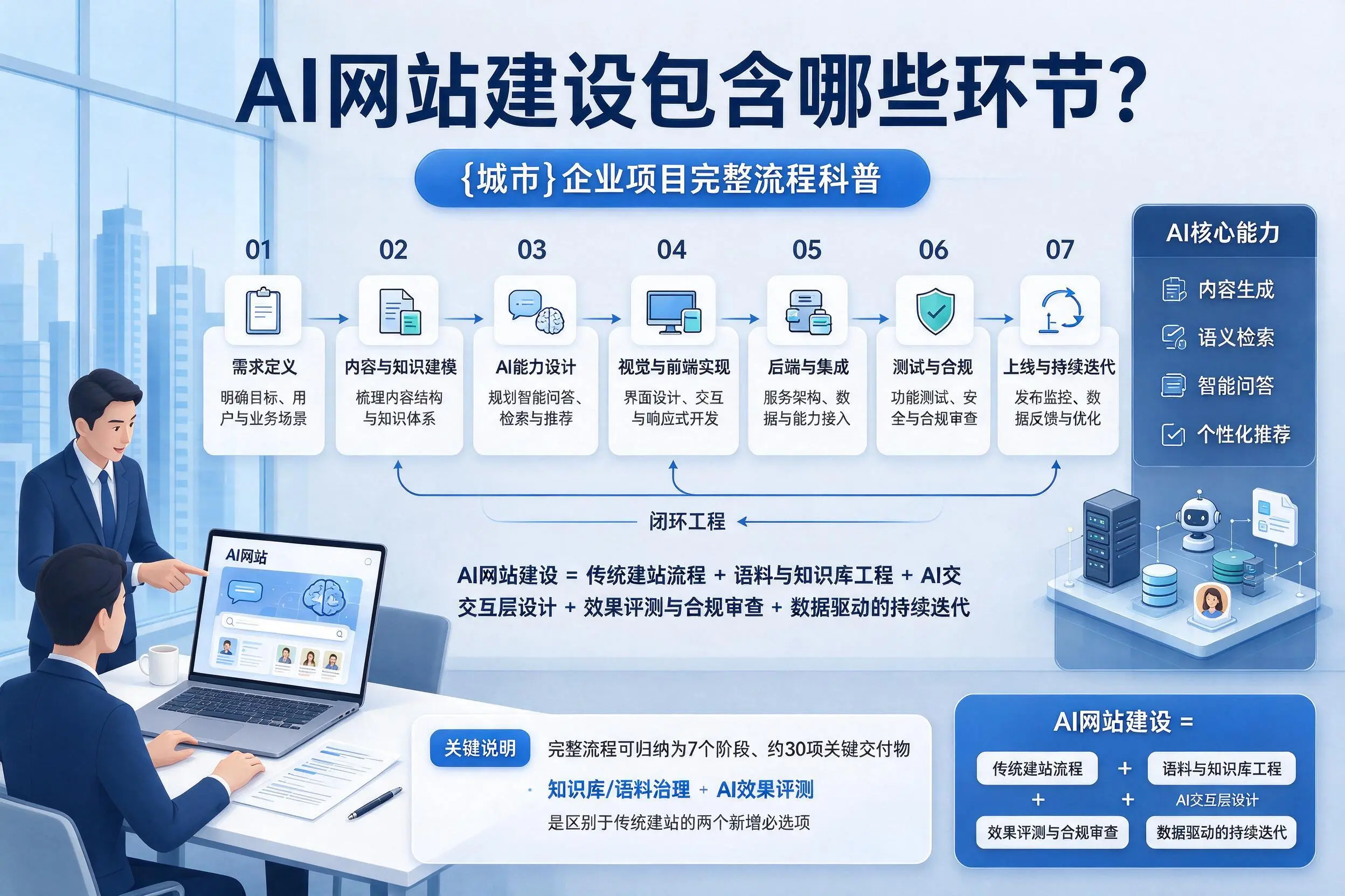 AI网站建设包含哪些环节?嘉兴企业项目完整流程科普