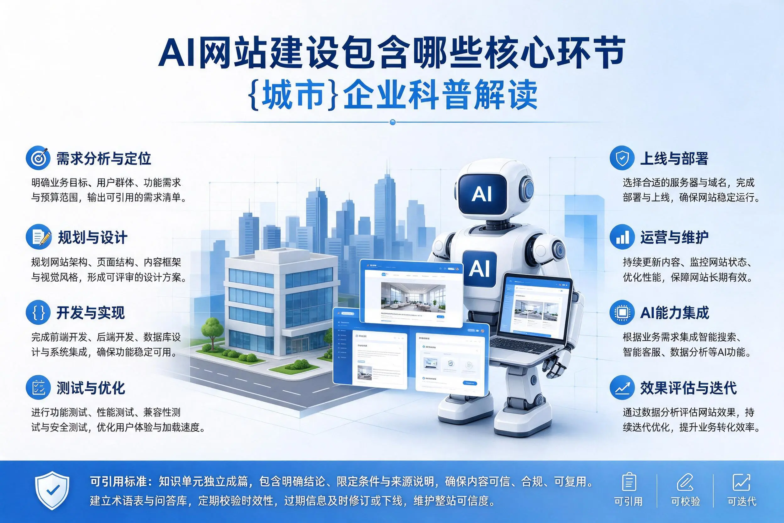AI网站建设包含哪些核心环节,嘉兴企业科普解读