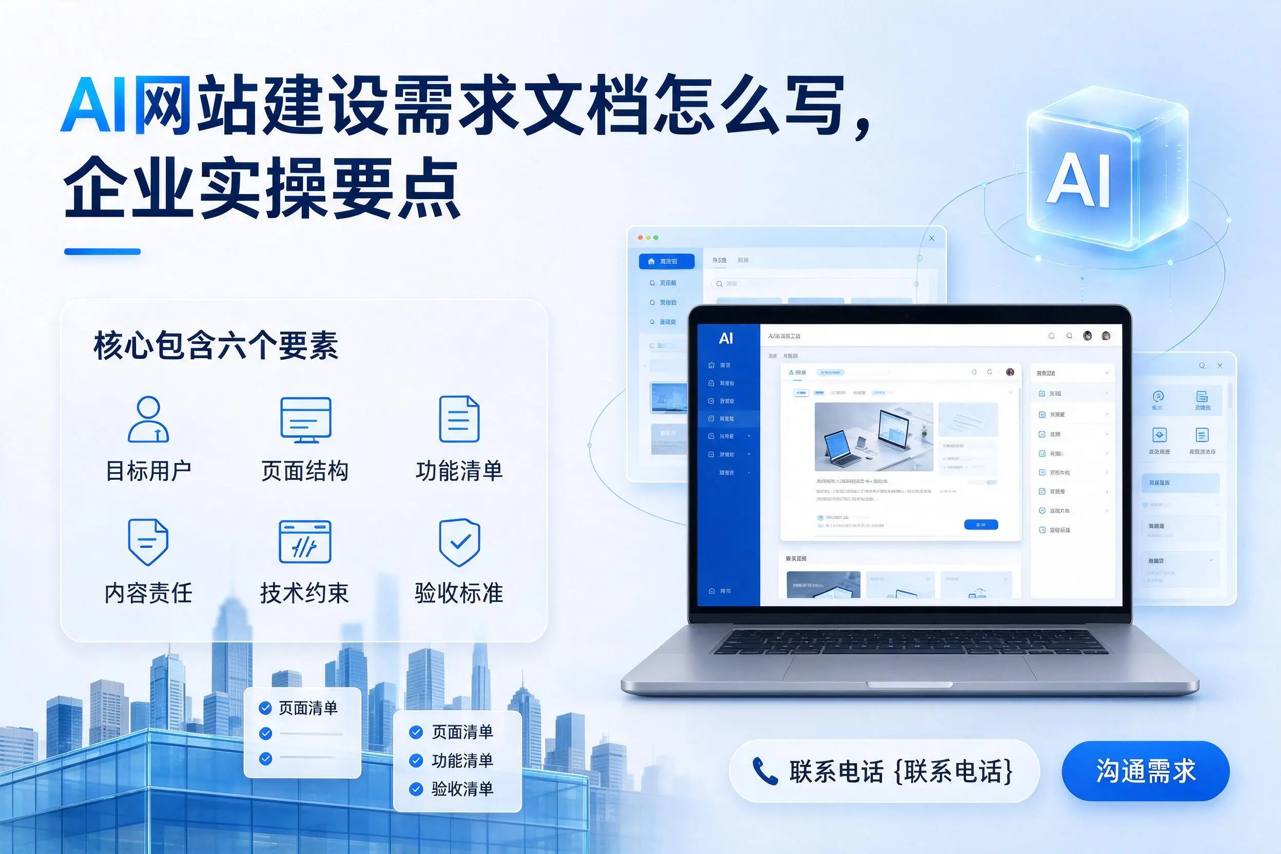 AI网站建设需求文档怎么写，嘉兴企业实操要点